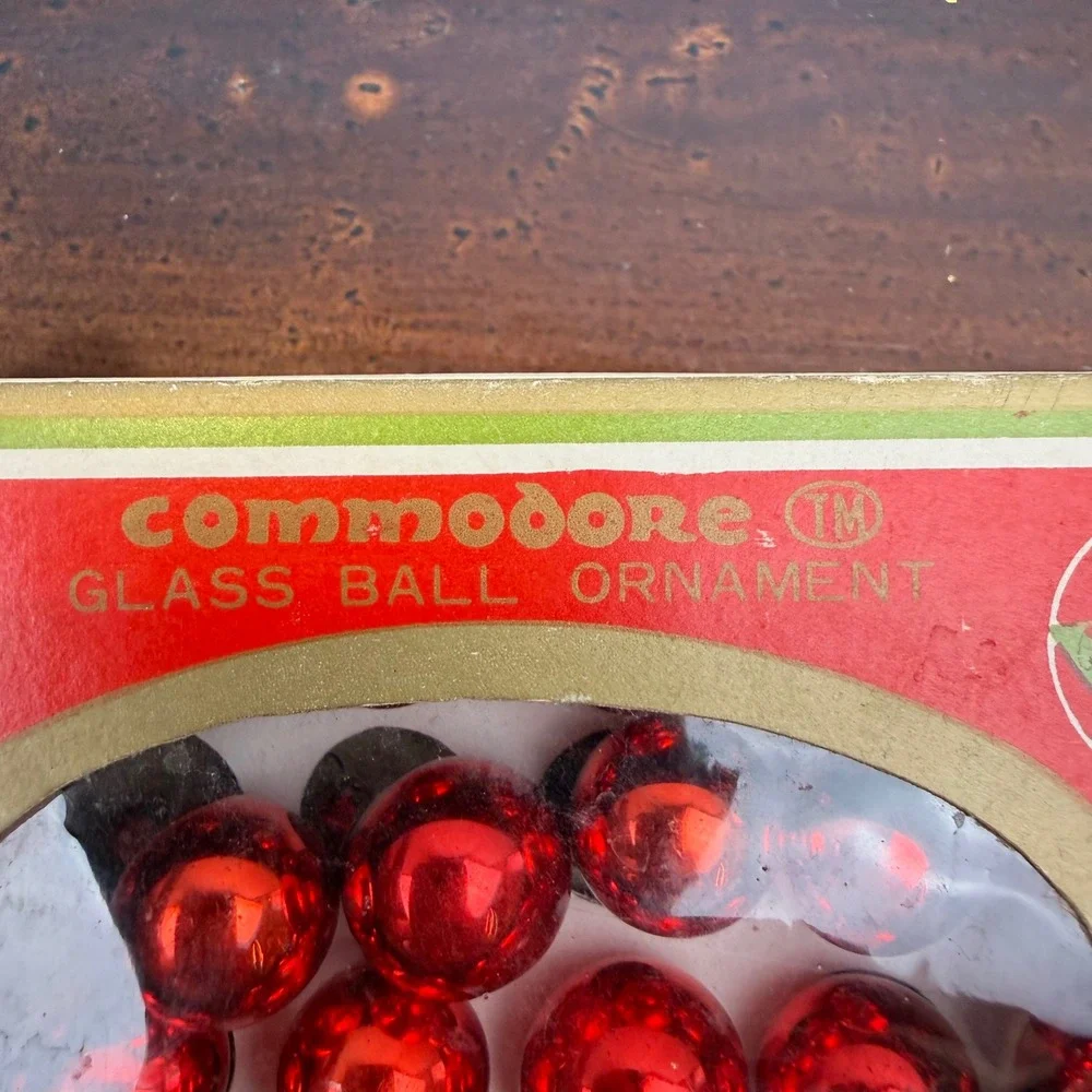 Vintage Glass Christmas Tree Ornaments Lot Commodore Japan Mixed Colors 3 Boxes